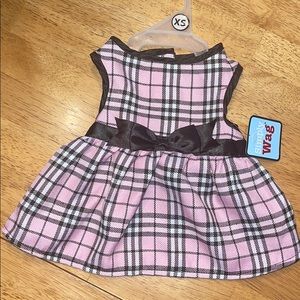 NWT Simply Wag doggy dress in plaid pink
